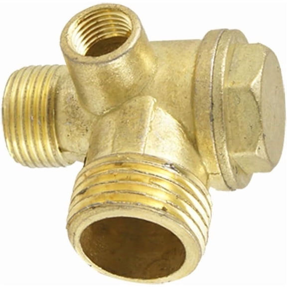 Air Compressor Replacement PartsCheck Valve 3-Port Brass Air Compressor Check ValveCentral Pneumatic Air Compressor Parts