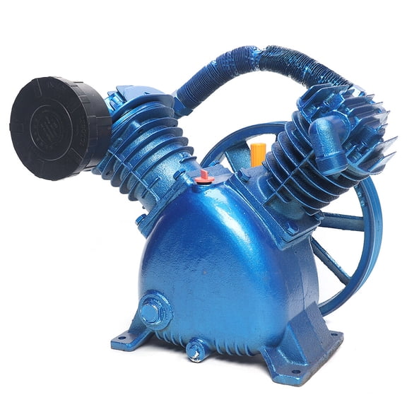 Air Compressor Replacement Parts, V-0.6/12.5 Blue Pump Head, 4KW High Power Motor, ASSAB Valve Steel, Extended Cylinder Design, 175 PSI Max Pressure, Aluminum Heat Sink for Efficient Cooling