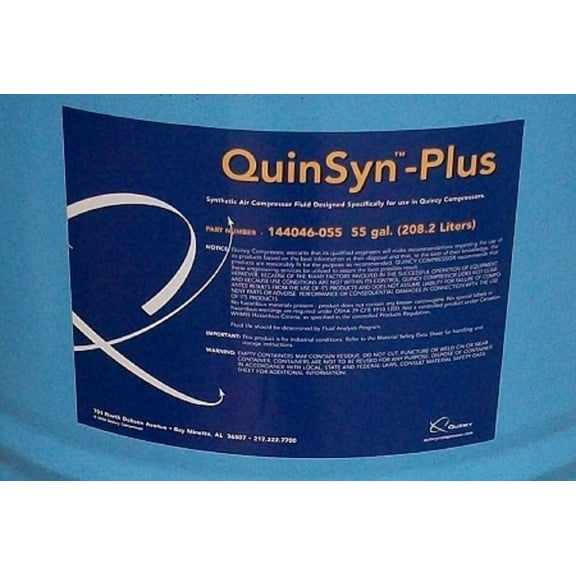Air Compressor Services 144046-055 Quincy 55 Gallon Synthetic Oil Replacement