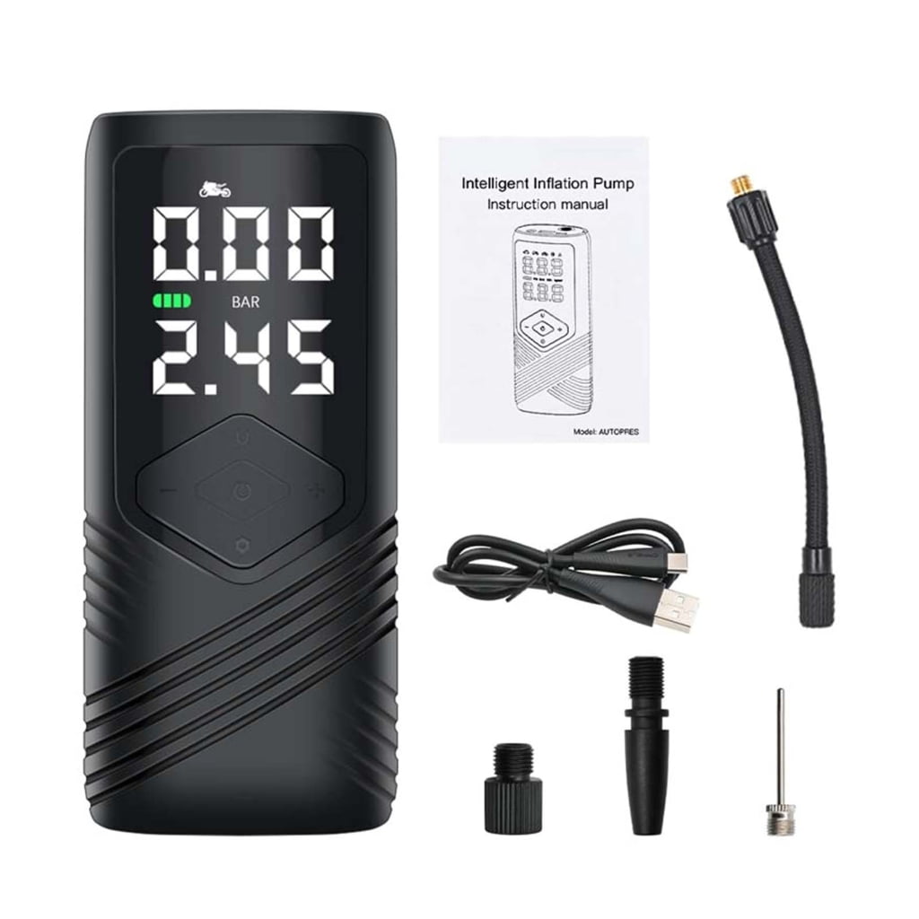 Tire Inflator Portable Air Compressor, 150PSI Portable for Car Tires 5000mAh Electric for Motor Bike