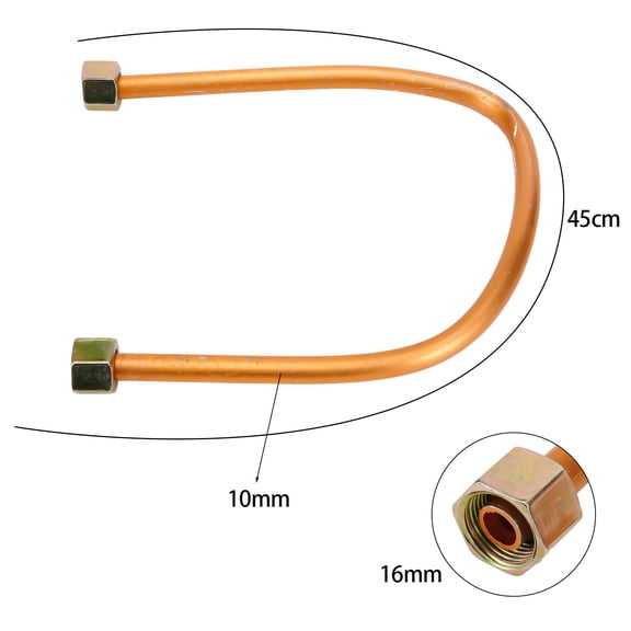 Air Compressor Tube Hex Nut Aluminum Air Compressor Exhaust Tube Replacement Copper -plated Home Hardware Accessories