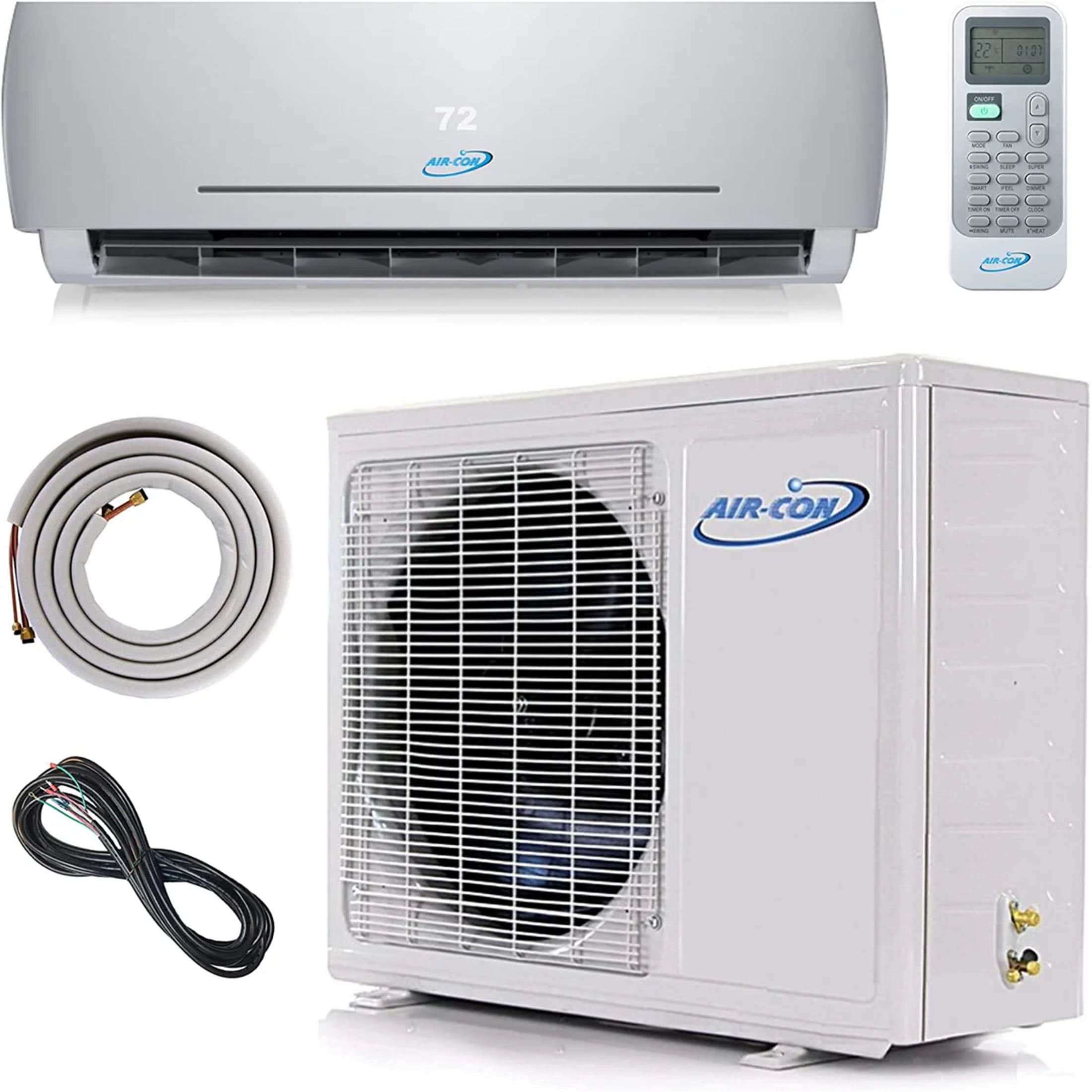 Air-Con Blue Series 12000 BTU White Mini-Split Heat Pump
