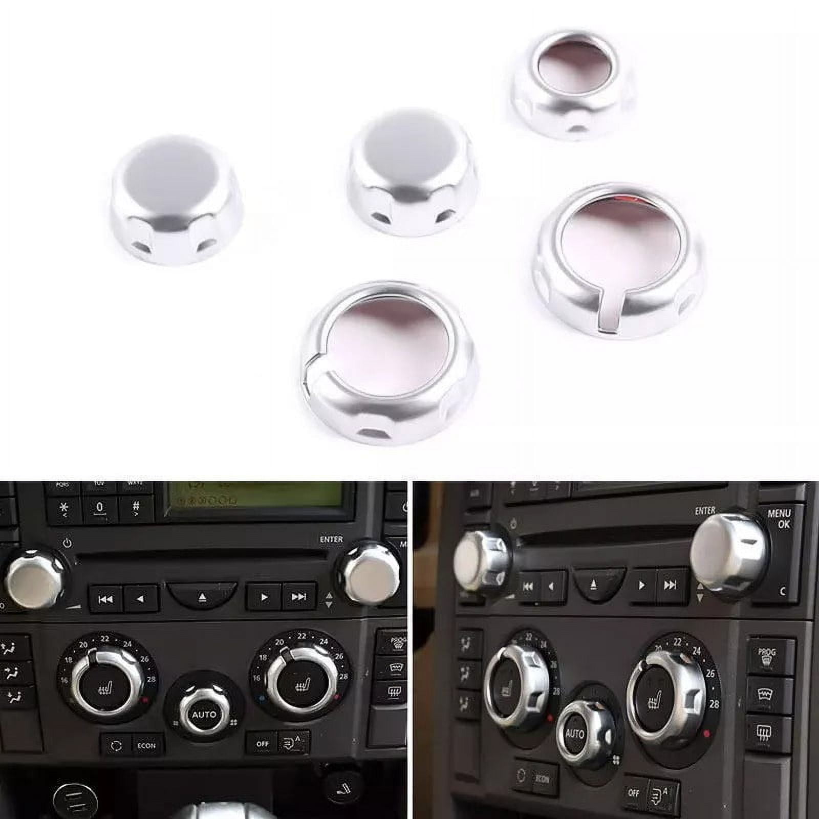 HAILWH Bling Accessories Knob Rings For Jeep Cherokee (2014-2018) - AC, Audio, Light Switch Decor, Blue - View #4