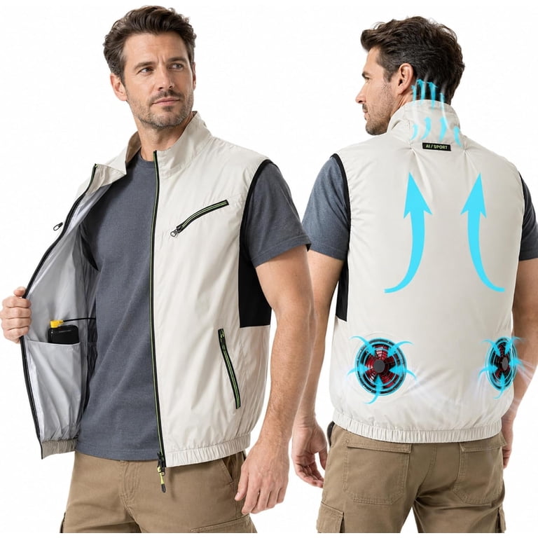 Air Conditioned Jacket, Cooling Fan Vests for Hot Weather Men
