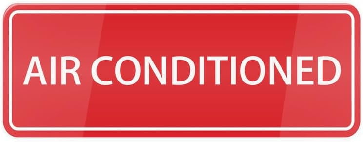 Air Conditioned Sign, Main Official Self Adhesive Sign For Door Or Wall ...