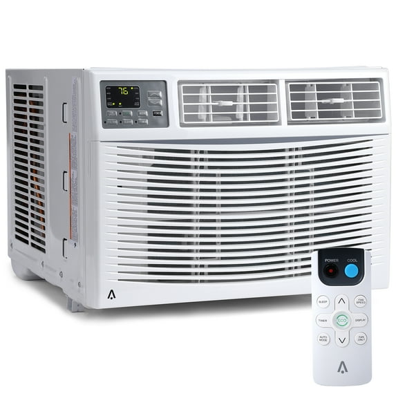 Air Conditioner, 10000 BTU Turbo Fast Cooling AC Unit Remote/App Control, Flexible Window Opening(T Design Install Kit), 24H Timer, Washable Filter,White