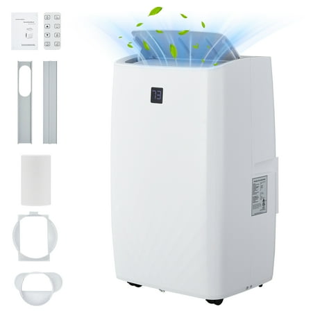 Air Conditioner 12000 BTU Portable Air Conditioner with 24h Timer & Remote Control, 3-In-1 AC Unit with Fan, Cooling & Dehumidification Modes, Air Conditioners Cool Up to 550 Sq.Ft
