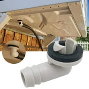 Air Conditioner AC Drain Hose Connector,Portable Air Conditioner Drain Hose Kit Elbow Fitting with Rubber Ring for Window Air Conditioner Unit Kit Parts and Mini Split Units White