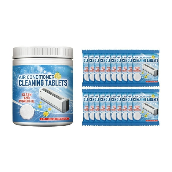 Air Conditioner Cleaner,Ac Cleaner,Condensate Pan Treatment Tablets, AC Drip Pan Tablets Air Conditioner Drain Line Cleaner, Control Odors, Overflow and Water Damage,20PC