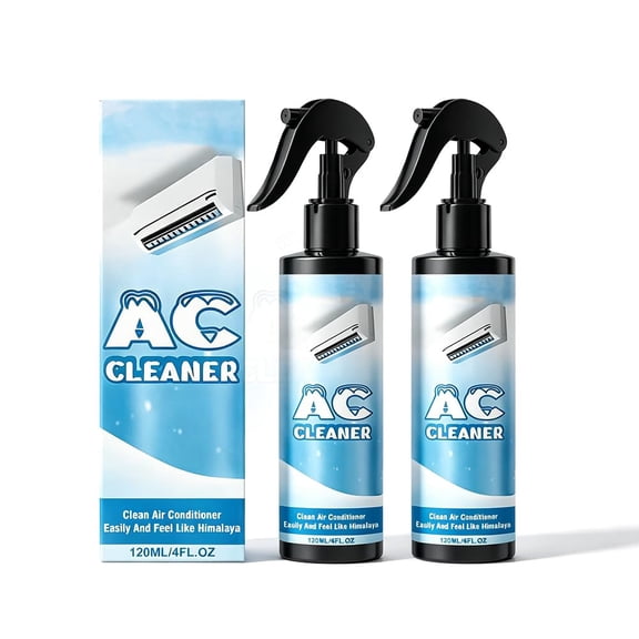 Air Conditioner Cleaner Spray for Central AC and Split AC, Foaming Spray for Mini-Split & Central Units, Restores Airflow & Cooling Performance, Improves Indoor Air Quality(2Pcs)