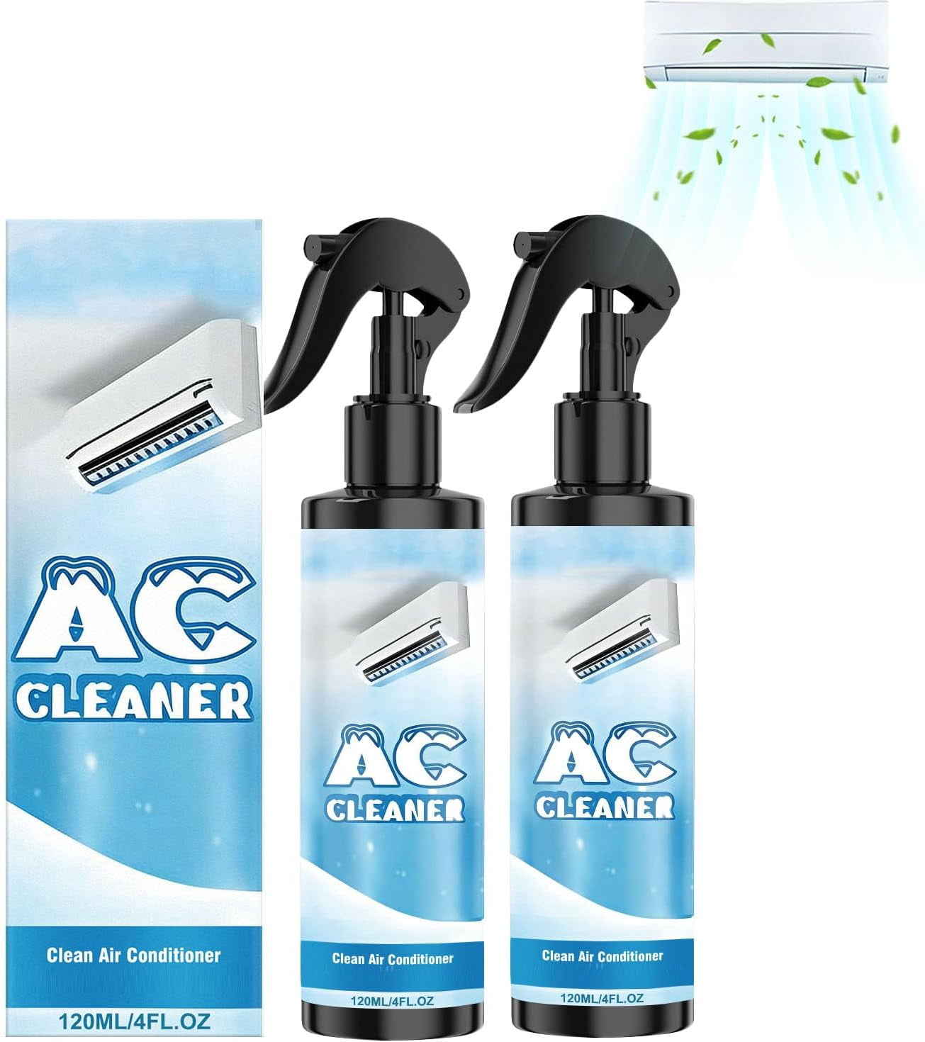 Split Don Rinse Air Conditioner Cleaner Spray - Grease & Dust Remover for AC Coils ...