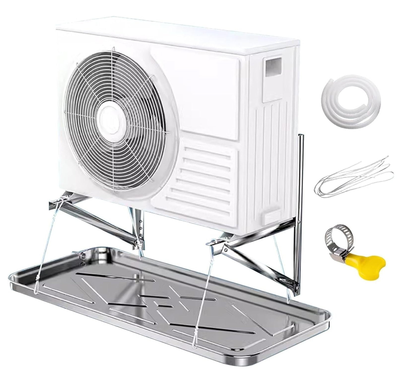 Air Conditioner Condensate Drain Pan, Outdoor Stainless Steel Universal