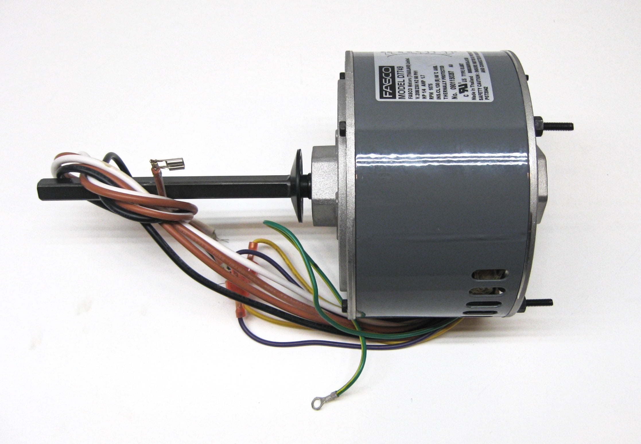 Air Conditioner Condenser Fan Motor Shaft Up 1/4 HP 230 Volts 1075 RPM