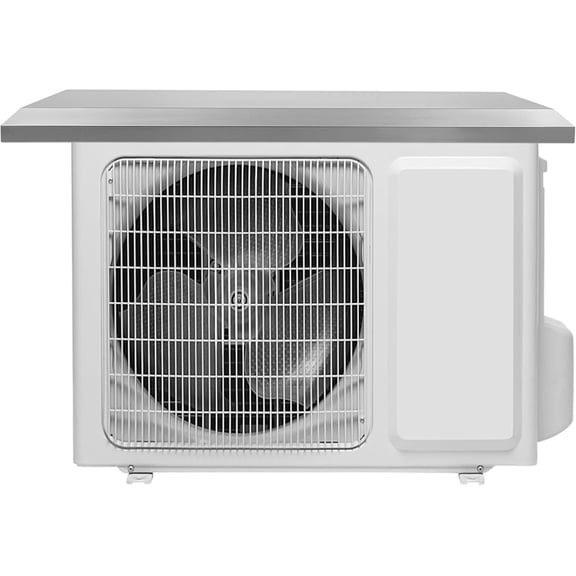 Air Conditioner Cover, 35x15in AC Compressor Awning Mini Stainless Steel Mini Split Unit Protection, Heat Pump Shield for Snow Ice, Top AC Rainproof Cover with Steel Wire Ropes