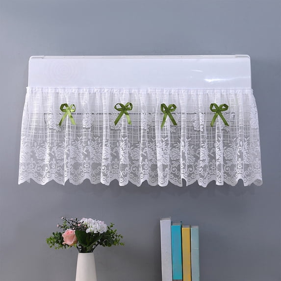 Air Conditioner Cover, Lace Air Deflector Curtain, Decorative AC Wind Guard for Wall Mounted Units, Dust Cover(B)