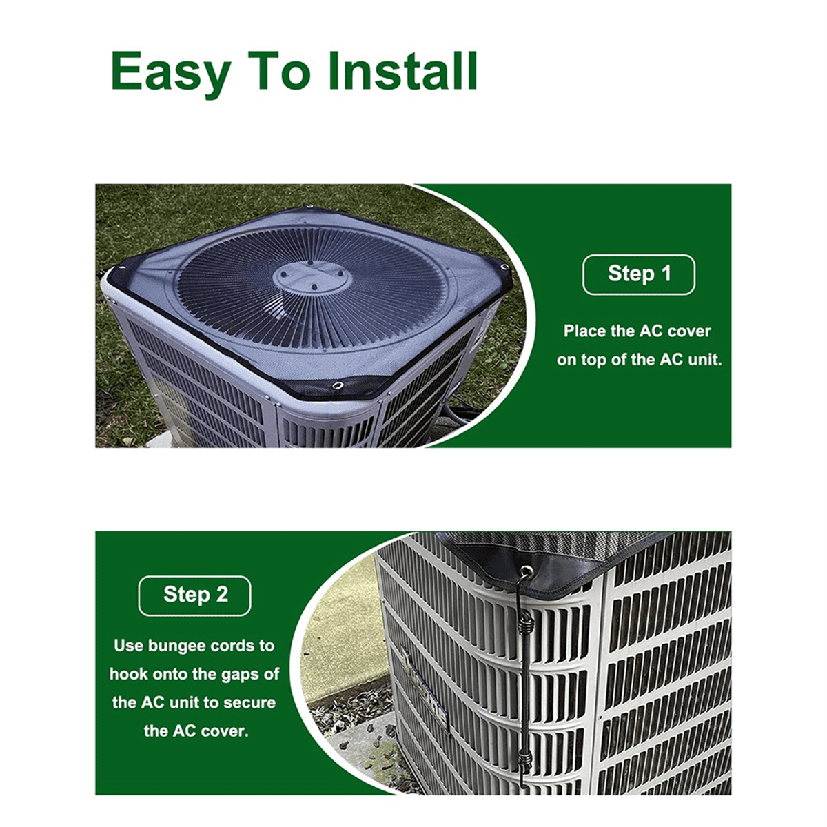 Air Conditioner Cover, Universal AC Cover for Outside Unit, Mesh Air