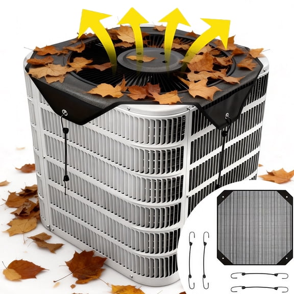 FullPetMoon Air Conditioner Cover for Outside Units,Central AC Covers , Top Universal Mesh Cover Defender for 28 x 28in All Seasons