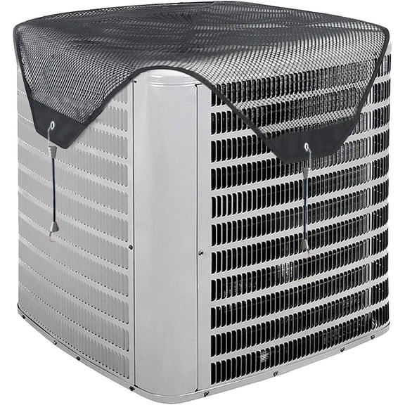 Air Conditioner Covers For Outside Units Black,AC Cover For Outside Unit, Air Conditioner Leaf Guard Open Mesh (28"x28")