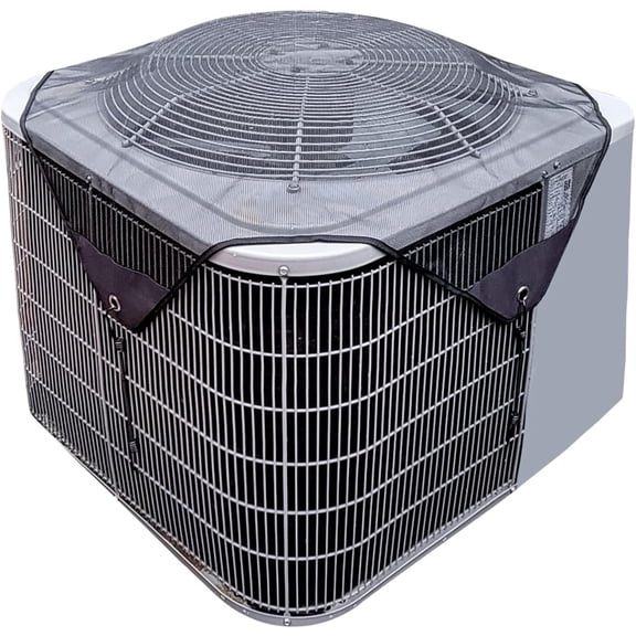 Air Conditioner Covers for Outside Units Central Ac Cover Leaf Guard Heavy Duty Mesh AC Defender for Outdoor Square Units, Black ( 40 X 40 Inch Mesh)