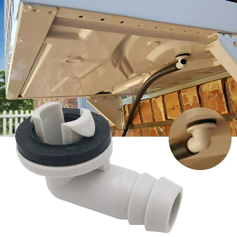 Air Conditioner Drain Hose Connector Elbow Fitting with Rubber Ring Universal Fit Mini Split AC Unit and Window Air Conditioning Unit