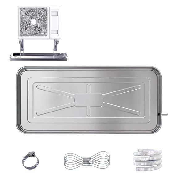 Air Conditioner Drip Tray Condensate Drain Pan, Outdoor Stainless Steel ...