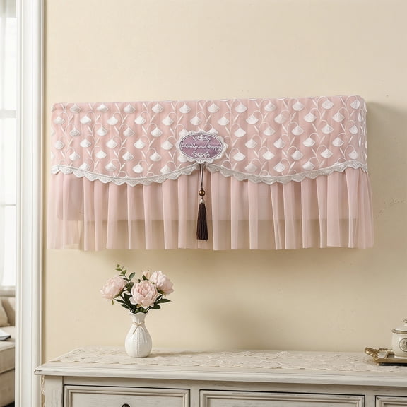 Air Conditioner Dust Cover Washable Nylon AC Wrap Sleeve No Need Remove While Operating Wall Mounted Mini Split Kitchen Office Home Decor