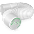 thumbnail image 1 of Air Conditioner Exhaust Vent Hose - 5.9" Diameter, 80" Length, Angooni Universal Counter-Clockwise Thread Air Vent Compatible with Honeywell, Whynter, Frigidaire, LG, Delonghi Toshiba, Delonghi, JHS, 1 of 4