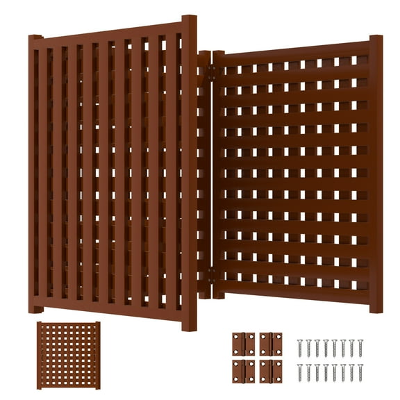 Air Conditioner Fence, 3 Panels Cedar Privacy Fence, Cedar Privacy Fence, Pool Equipment Enclosure Fence