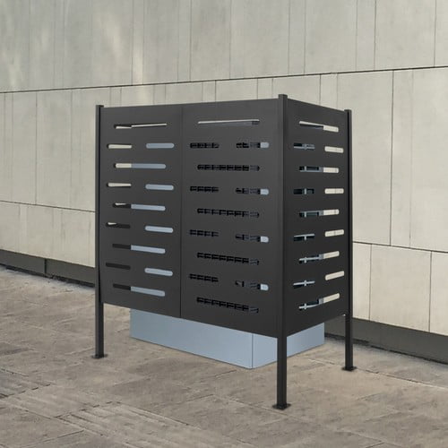 Air Conditioner Fence, Iron Equipment Enclosure, Outside Privacy Fence Panel 122*56*122cm for Your Patio, Backyard, Garden