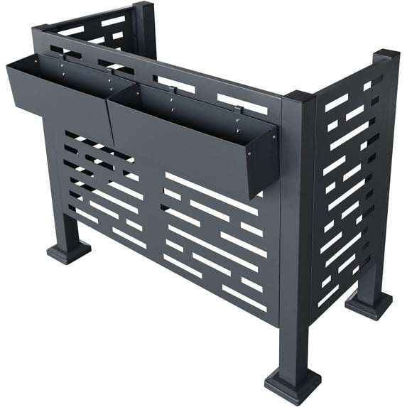 Air Conditioner Fence, Metal Outdoor Privacy Screen Fence Panels for Outside to Hide AC & Trash Enclosure, Easy Installation & Multi-Purpose Security