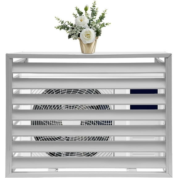 Air Conditioner Fence for Outdoor Units, Privacy Fence Cover, Air Conditioner Fence Screen, Air Conditioner Privacy Screen, Air Conditioner Screen, Privacy Fence Screen Kit (43x24x32-White)