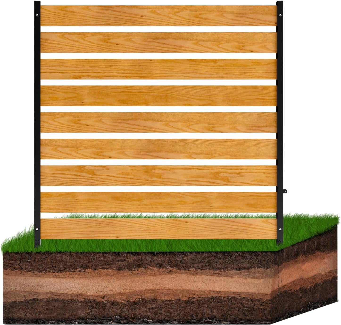 Outdoor Privacy Screen Privacy Fence Panels for Outside, 1 Panels 38"W X 60"H Wood Decorative Fence,Pool Equipment Enclosure, Patio Garden Fence Perfect to Enclose Trash Cans and Air Conditioner