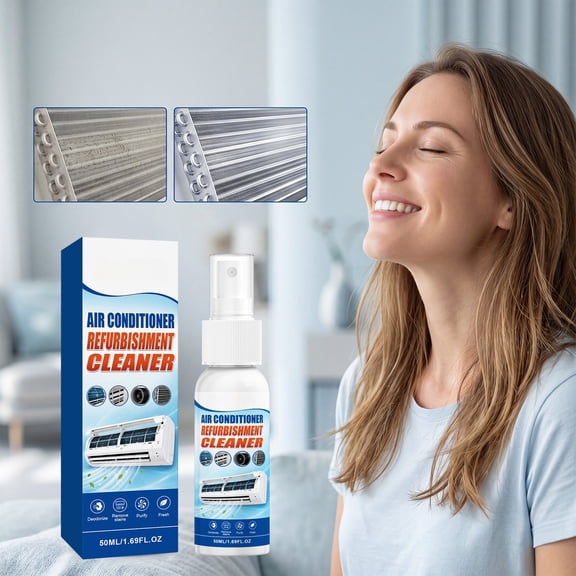 Air Conditioner Fin Cleaner, Dust Odor Remover for AC Filter, Mild for Split Unit Vent Home, 1.69 fl oz
