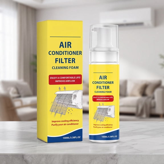 Air Conditioner Foam Cleaner, Filter Screen Dirt Remover, Deodorizes for AC Indoor Unit Vent Home Office, 3.38 fl oz