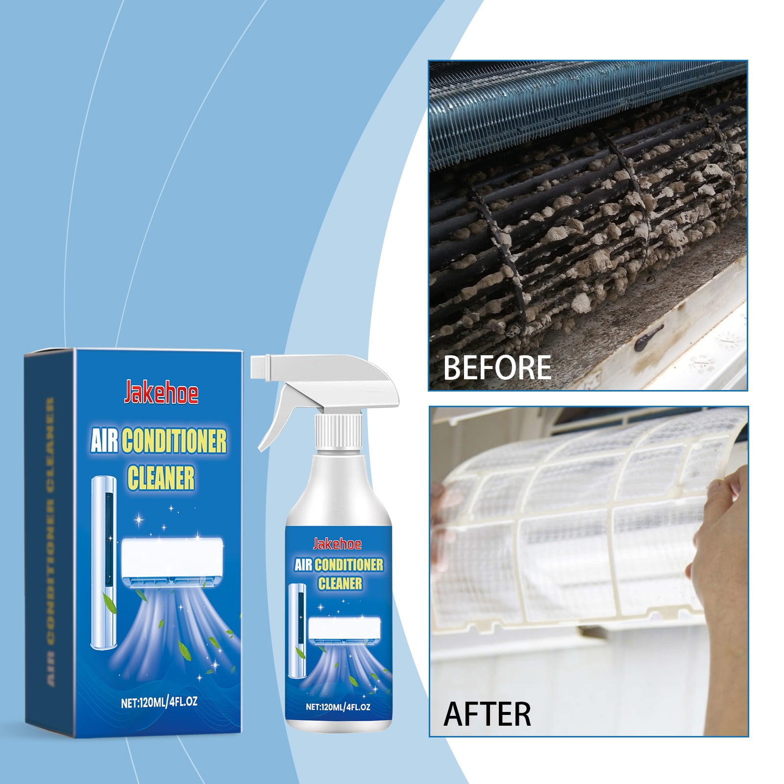 Air Conditioner Foam Coil Cleaner, Foam Coil Cleaner, Coil Foaming Heavy Duty Detergent Cleaner