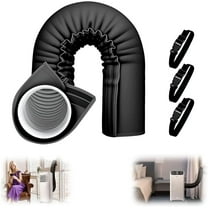 Air Conditioner Hose Cover, 2025 Universal Air Conditioning Hose Cover Wrap for Exhaust Hose Pipe, Insulated AC Hose Cover Fit Both 5" & 5.9" Diameter Exhaust Duct Vent (Black)