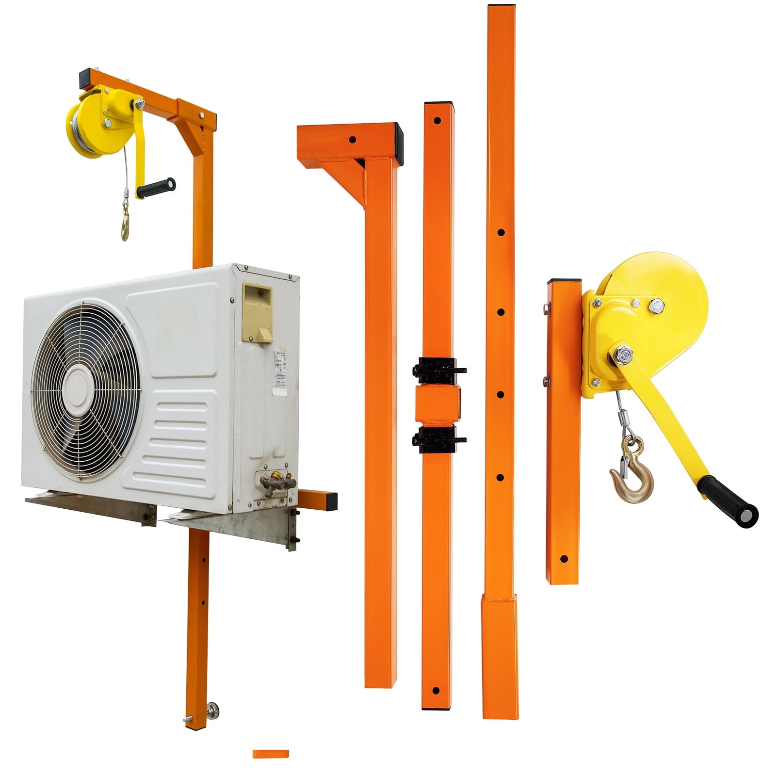 Air Conditioner Lifting Crane with 500 LBS Frame Load Capacity, Orange ...