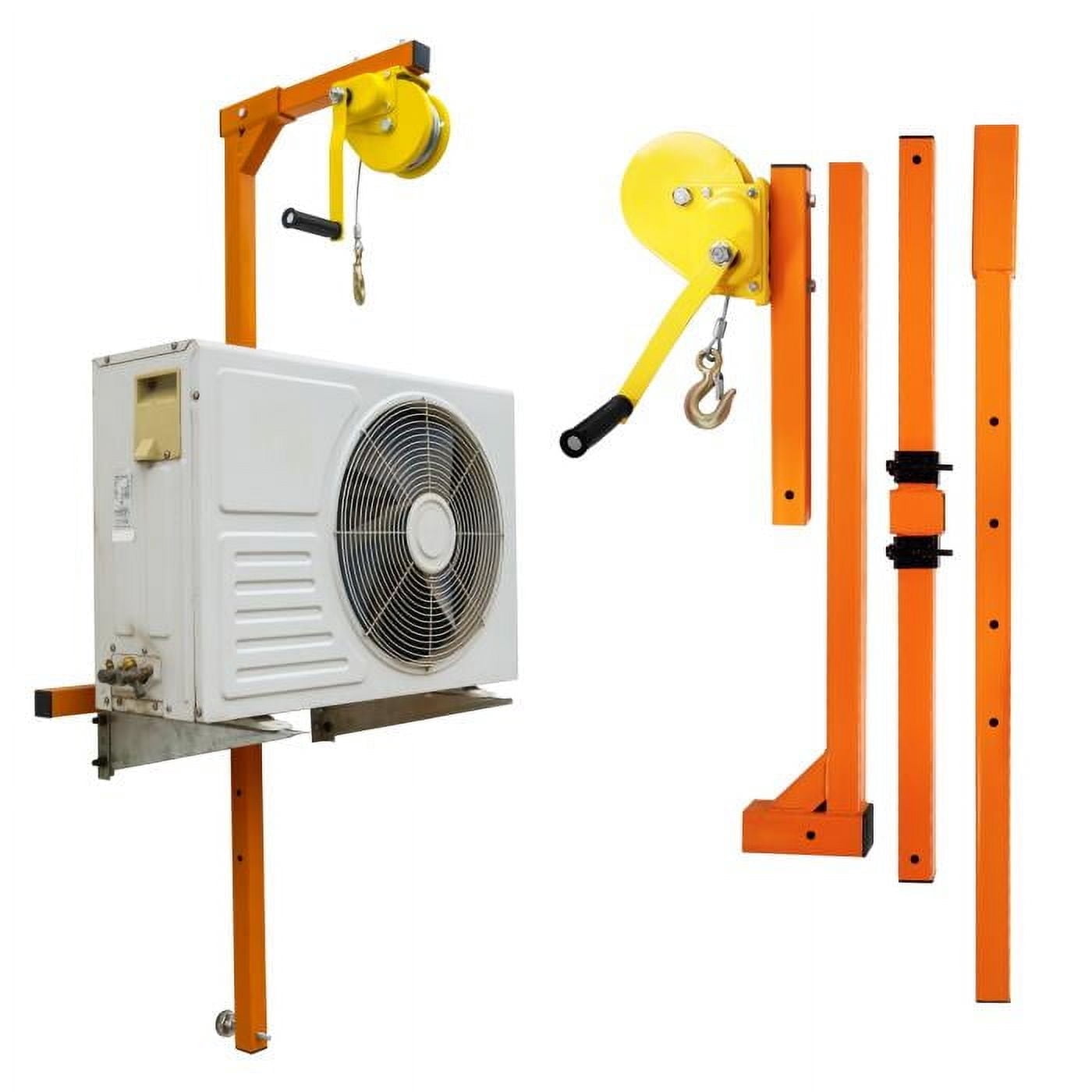 Air Conditioner Lifting Cranes, 50 FT Air Conditioner Crane Outside InstallationTool, with Special Hanger, Pulley, Rope
