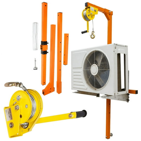 Air Conditioner Lifting Cranes, Stainless Steel, 400 LBS Load Capacity, High-Efficiency Install, Split Assembly, Air Conditioner Hoist, Home, Business, Apartment Complex