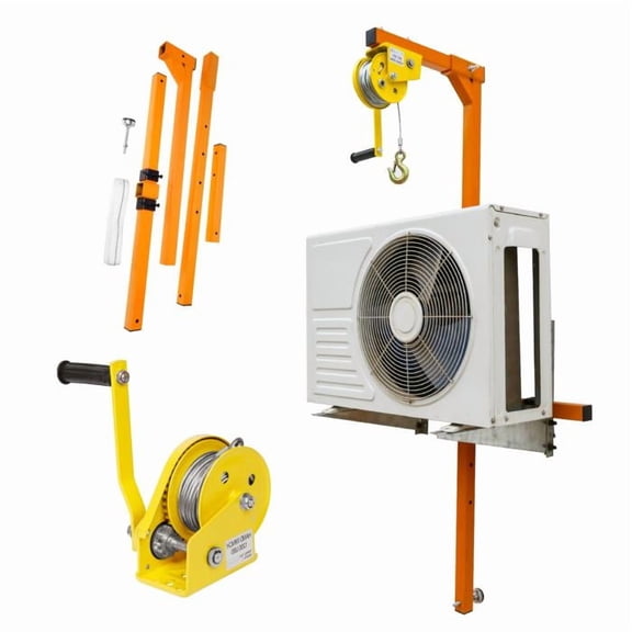 Air Conditioner Lifting Tool, Lifting Tool for Air Conditioner Outside Installation,with Hand Winch and Special Hanger