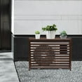 thumbnail image 1 of Air Conditioner Privacy Screen, Wood Color Air Conditioner Fence Screen,Rustic Air Conditioner Screen, 1 of 18