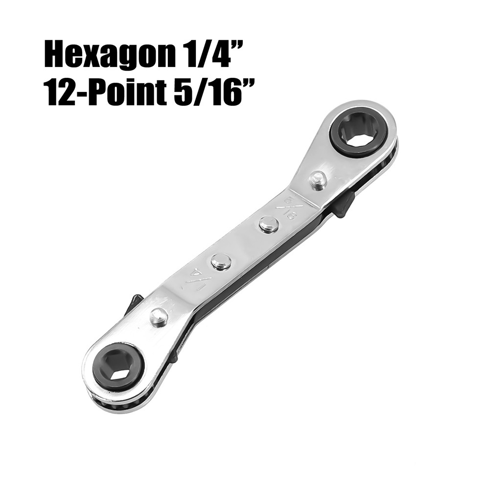Air Conditioner Refrigeration Ratcheting Service Wrench Hexagon Bit