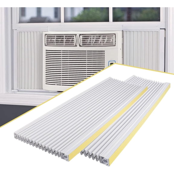 Air Conditioner Side Panel Kit for Window AC Units, Fits Up to 17" H x 10" W,Double Layers Window AC Side Panels Kit for Window Air Conditioner Screen,2 Pack