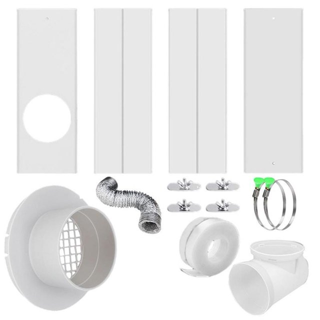 Air Conditioner Vent Kit for Window with Access Pipe 4 Bench Plates