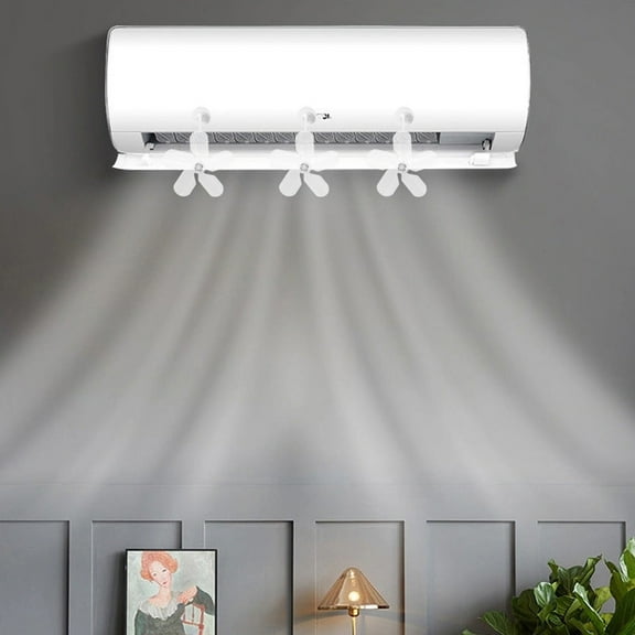 Air Conditioner Wind Deflector Vent Covers - 3-Pack Adjustable Ac Airflow Guide For Wall Mounted & Floor Standing Units, 360° Rotation Anti-Direct Blow, Easy Clip-On Installation, Child-Safe Plastic