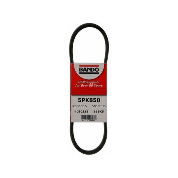 Air Conditioning Accessory Drive Belt - Compatible with 2008 - 2013 Volvo C30 2.5L 5-Cylinder 2009 2010 2011 2012