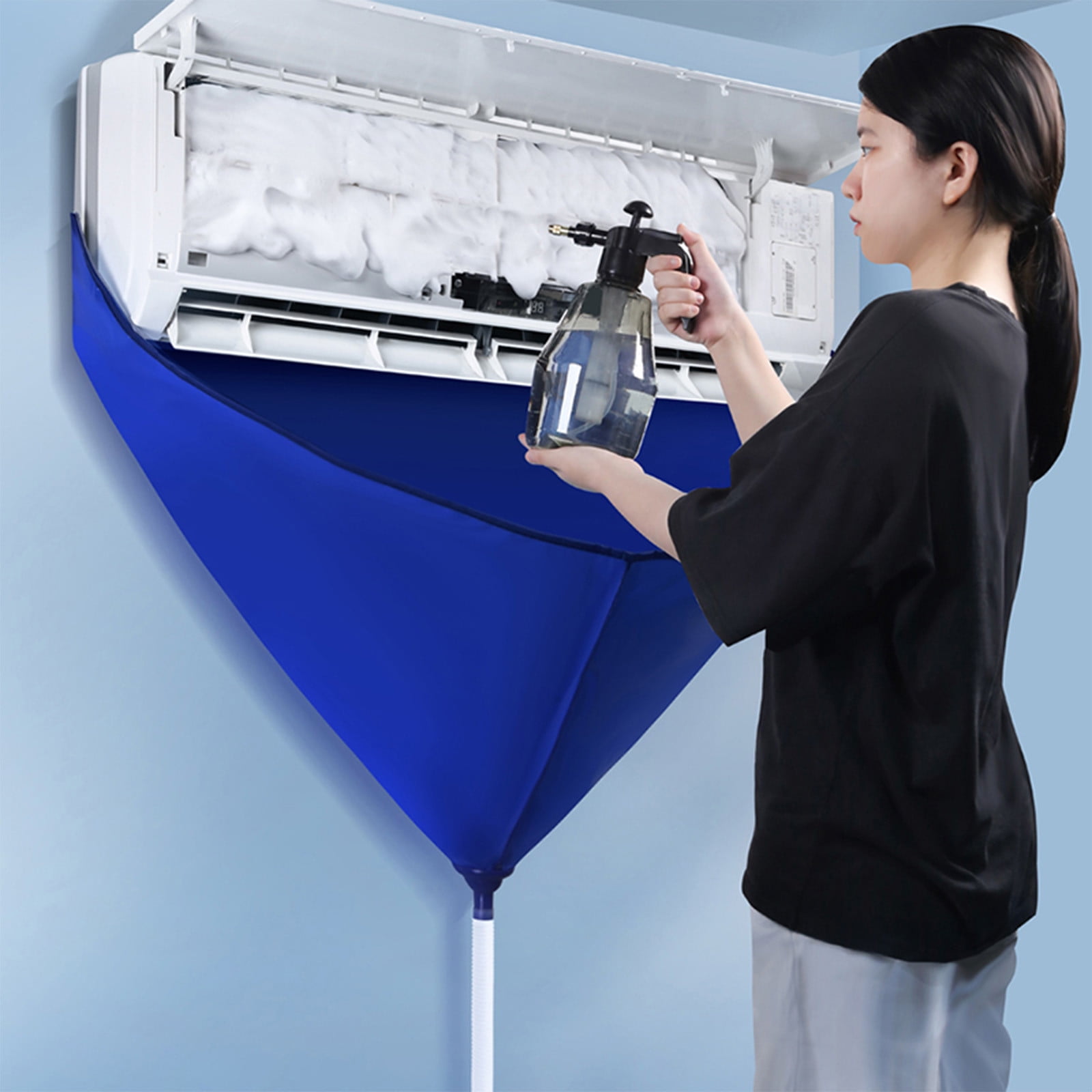 Air Conditioning Cleaning Waterproof Cover Dust Washing Clean Protector Bag Mini Split Air Conditioner Cleaning Cover Bag for Wall Mounted Mini Split