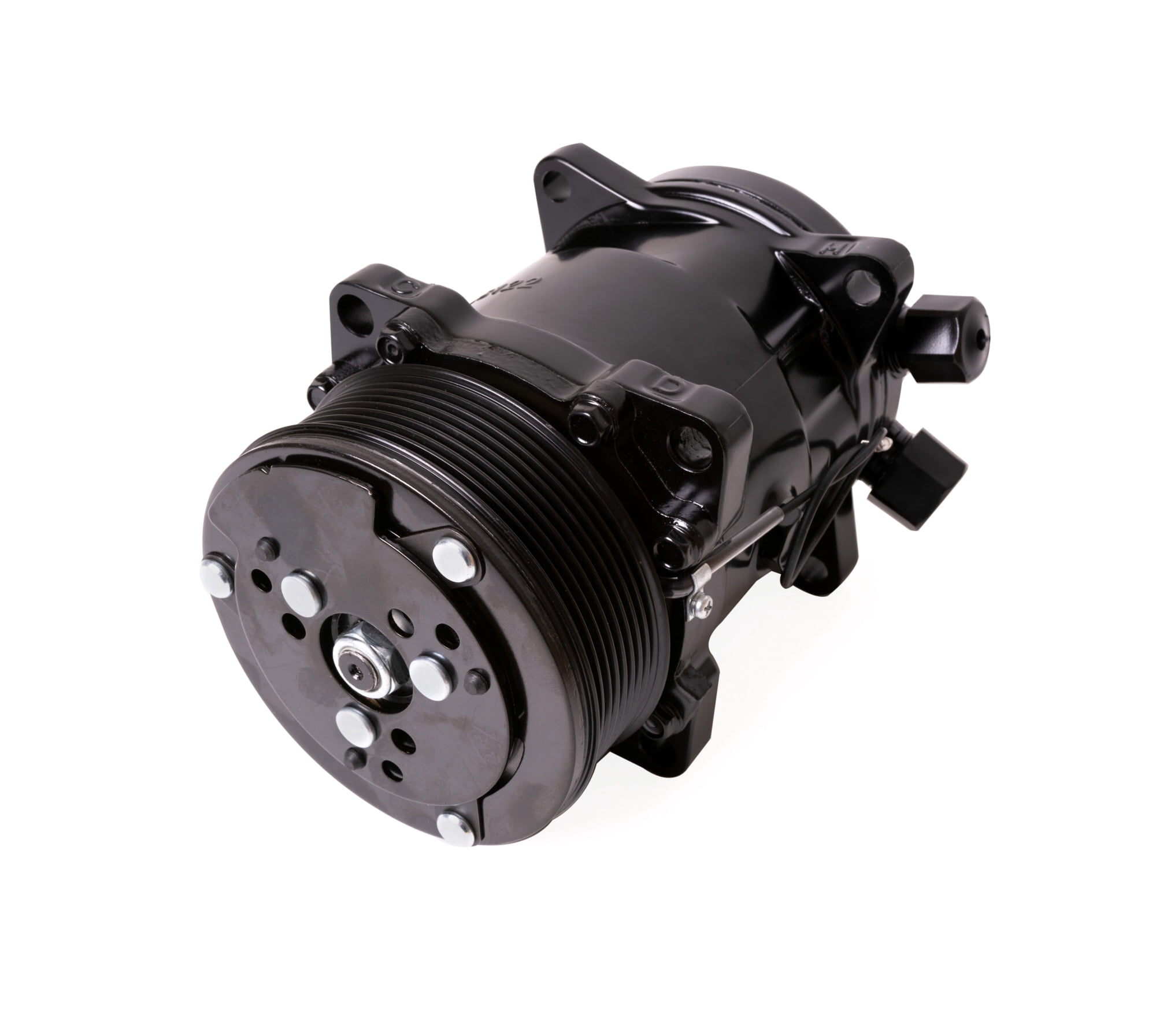 Air Conditioning Compressor - Sanden 508 - R-134A - 7-Rib Serpentine Pulley - Black - Universal - Each