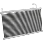 مكثف مكيف هواء من الألومنيوم مثبت عموديًا من Speedway Motors، وحدة تدفق متوازية مقاس 12 x 19.5 بوصة مع تركيبات -6 و-8، مكثف تبريد تكييف هواء مدمج للسيارات