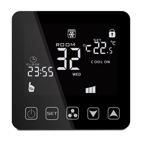 Air Conditioning Fan Coil Thermostat 2P 4P With Programmable, App ...
